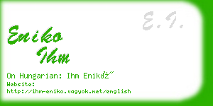 eniko ihm business card